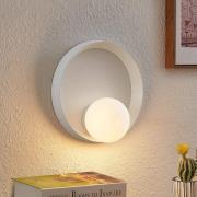 Lucande Andelina wandlamp, rond, wit