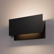 Lucande LED buitenwandlamp Meja, zwart, aluminium, IP54