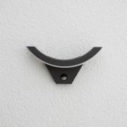 Lucande LED buiten wandlamp Half, sensor, antraciet, IP54