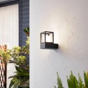 Lucande Rumina LED buitenwandlamp in zwart