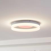 Lucande Slimme plafondlamp Squillo wit Tuya RGBW CCT