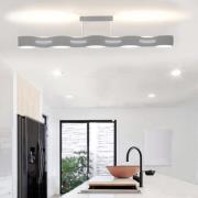 LED plafondlamp Wave nikkel