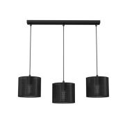 Hanglamp Jovin, 3-lamps, lineair, zwart