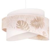 Hanglamp Brooklyn, wit, gouden bladpatroon