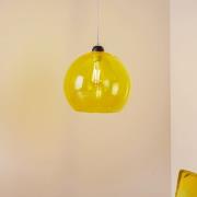 Hanglamp Colour, glazen kap geel