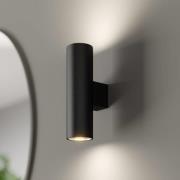 Euluna wandlamp Marion, zwart hoogte 18 cm staal up/down