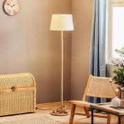 Vloerlamp Corda met stoffen kap en dik touw