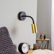 Wandlamp Eye Flex S, messing