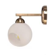 Wandlamp Ramella, antiek messing, 1-lamp