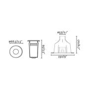 LED-zwembadlamp Nok, nikkelkleurig, roestvrij staal, Ø 6,8 cm, IP68