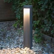 LED sokkellamp Chandra, donkergrijs, aluminium, hoogte 45 cm