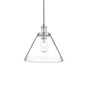 Piramide hanglamp, zilver/helder, glas, Ø 29 cm, E27