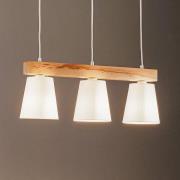 Hanglamp Aldonn met stoffen kap, 3-lamps