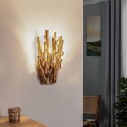 Wandlamp Agar met houten kap