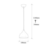 Tattoo 2394 hanglamp, Ø18cm, goud antiek