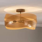 Euluna plafondlamp Tornado, goudkleurig, Ø 50 cm