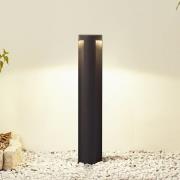 Lucande LED tuinpadverlichting Raiku, zwart, aluminium, 65 cm