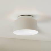 LOOM DESIGN LED plafondlamp Cookie, wit aluminium Ø 15 cm