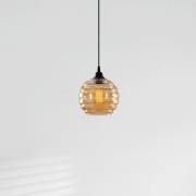 Hanglamp Gold 010, goud-transparant, glas, Ø 20 cm