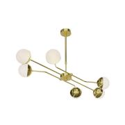 Hanglamp Trento, zwart, glas, 6-lamps, G9