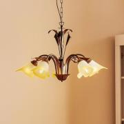 Hanglamp Lucrezia 5-lamps, brons