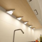 Prios Odia LED meubelverlichting, roestvrij staal, 5-lamps.