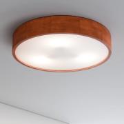 Envostar Kerio plafondlamp, Ø47cm, hout rustiek