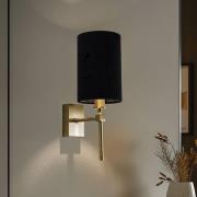 Wandlamp Azzi textiel kap 1-lamp zwart