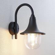 Buitenwandlamp Nalevi, gebogen, zwart