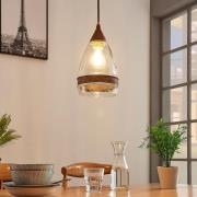 Glazen hanglamp Millina, roestbruin, 1-lamps