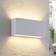 Lindby Mavora wandlamp van gips, hoekig