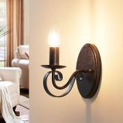 Caleb - roestkleurige wandlamp in landelijke stijl