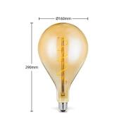 Lucande LED lamp E27 A160 4W 2.700K dimbaar amber