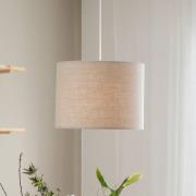 PR Home hanglamp Sara, natuurbeige, Ø 35 cm, linnen textiel