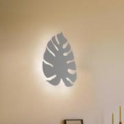 Wandlamp Monstera, bladvorm, 3 x G9, staal, beige