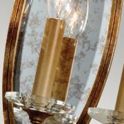 Wandlamp Valentina, 3-lamps, brons/kristal