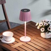 Lindby LED tafellamp Esali, roze, aluminium, 11 cm