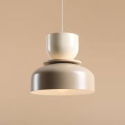 Hanglamp Uto, beige/crème, metalen kap