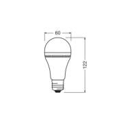 OSRAM LED lamp E27 8W mat 4000K oplaadbare accu noodverlichting