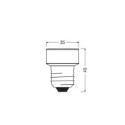 OSRAM LED lamp Star Flat E27 3,5W 2700K verwisselbare ring.