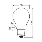 OSRAM LED lamp E27 2,2W mat 2.700K 470lm 2er