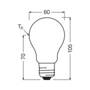 OSRAM LED lamp mat E27 2,2W 2700K 470lm dimbaar