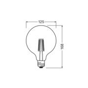 OSRAM LED lamp Globe G125 E27 7,2W Filament 2.700K