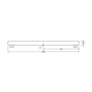 OSRAM LED buislamp S14s 4,7W buislamp 2.700K 50cm mat dimbaar