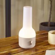 Lindby LED tafellamp Isaline, beige, dimbaar, IP44