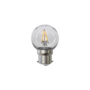 LED filament lamp, G45, B22, 1 W, helder, 2.200 K