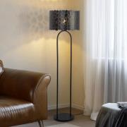 Lindby Aralena vloerlamp, zwart/goud, hoogte 143,5 cm