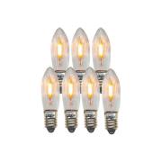 LED vervangingslamp kaars E10 0.5W helder 14-55VAC/DC 7xset