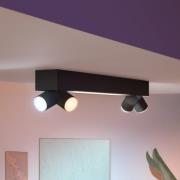 Philips Hue LED plafondspot Centris zwart 4-lamps RGB CCT