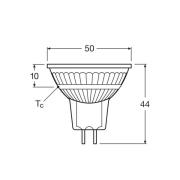 OSRAM LED reflectorlamp, GU5.3, 6,5 W, 12 V, 2700 K, 120°